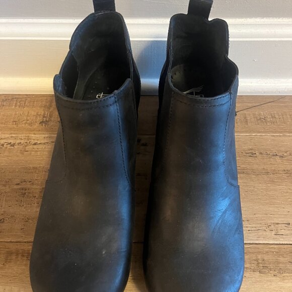 Dansko Black Leather Ankle Boots - Picture 4 of 4